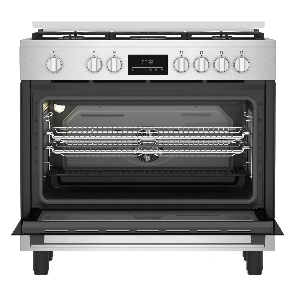BEKO GAS COOKER 5-BURNER ELECTRIC OVEN 66LT 90x60 INOX BGM11226EX