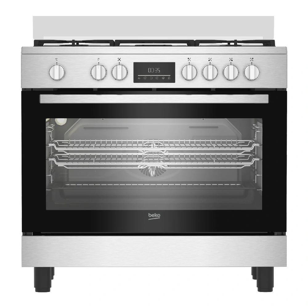 BEKO GAS COOKER 5-BURNER ELECTRIC OVEN 66LT 90x60 INOX BGM11226EX