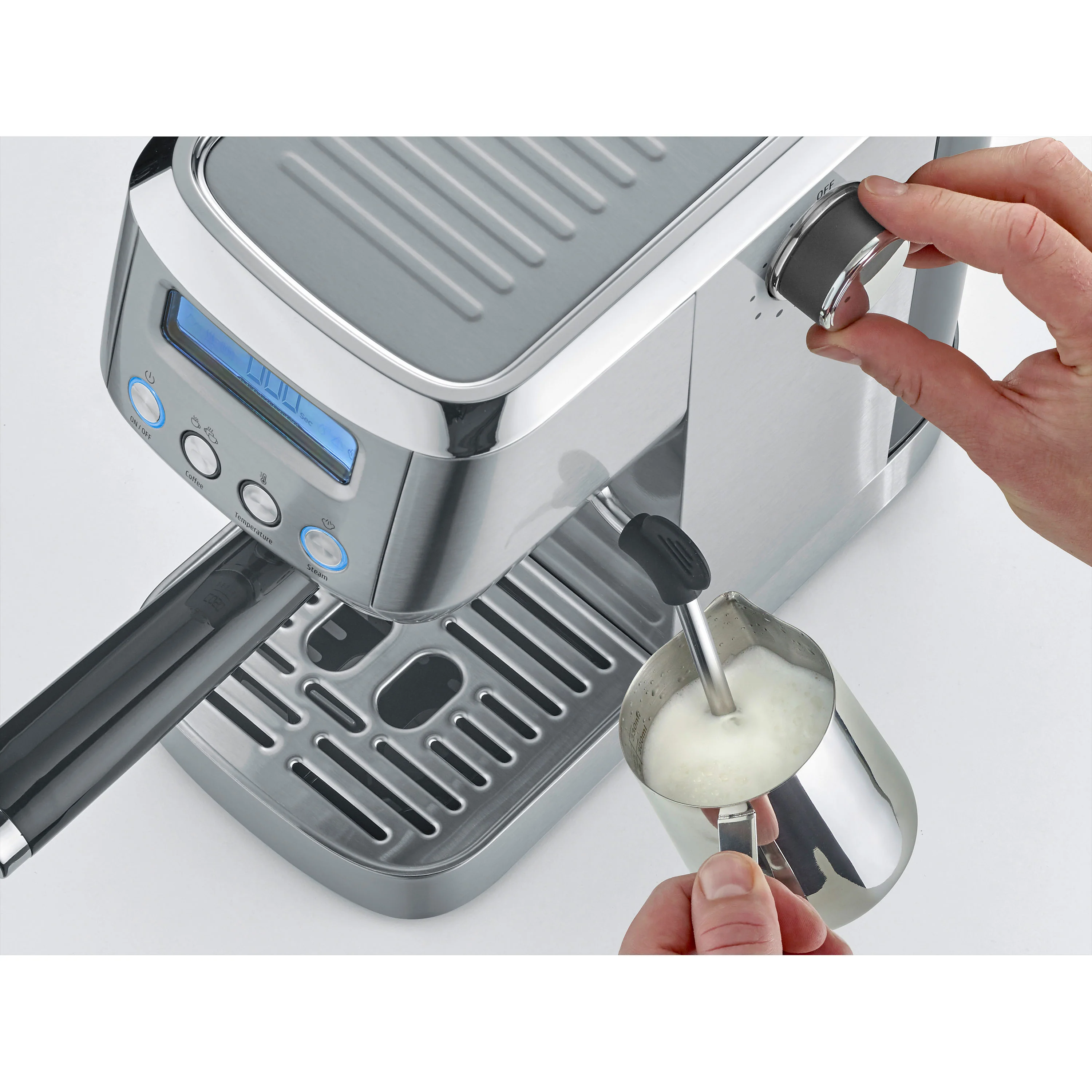 Caso Design Gourmet Crema Silver espresso machine