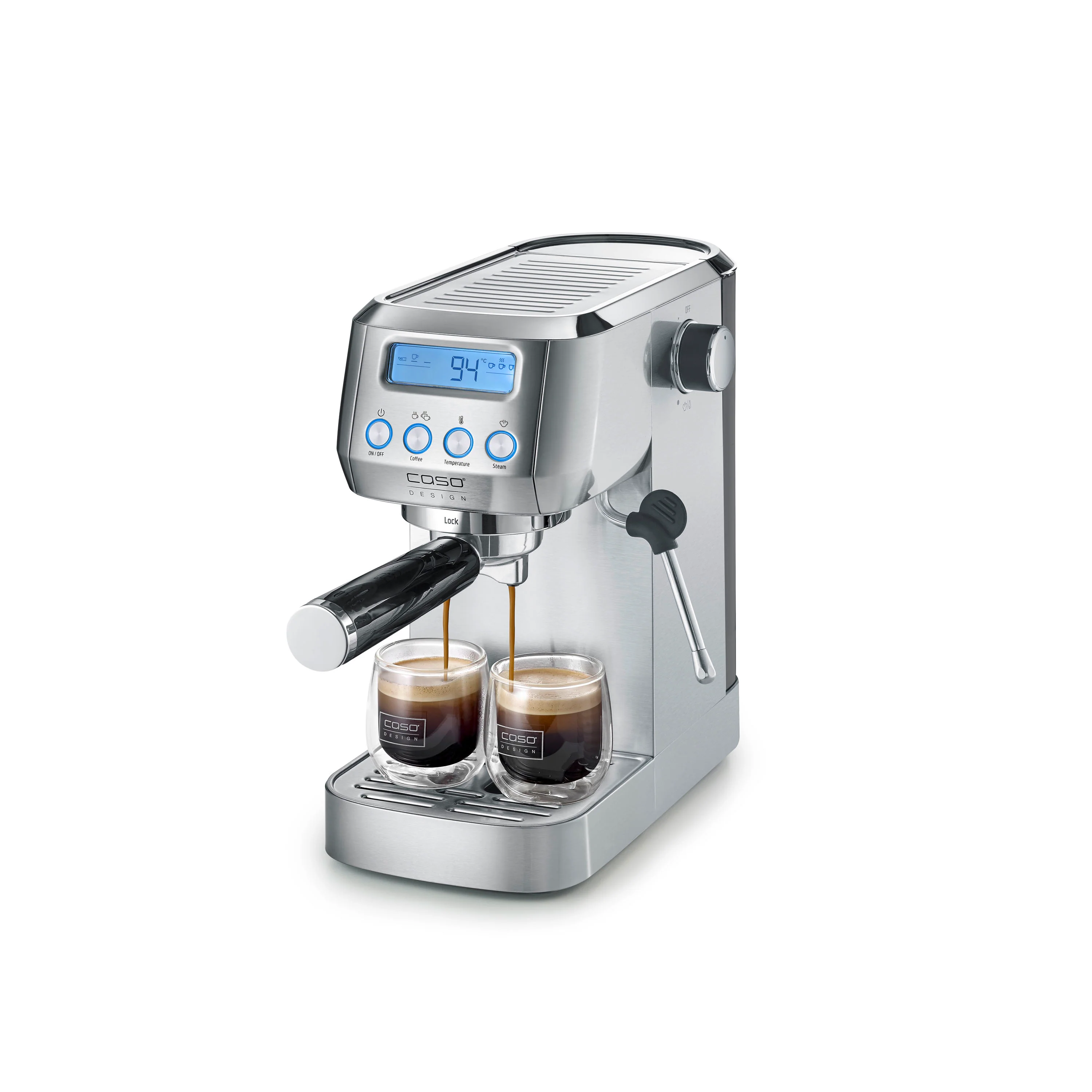 Caso Design Gourmet Crema Silver espresso machine