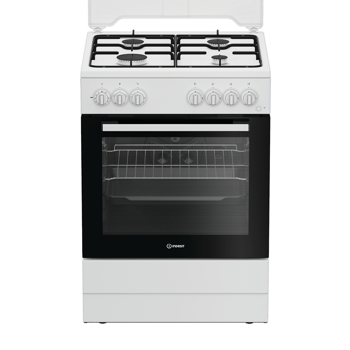 INDESIT 4 BRUCK GAS COOKER. ELECTRIC OVEN 73LT 60x60 WHITE I6G3PMW