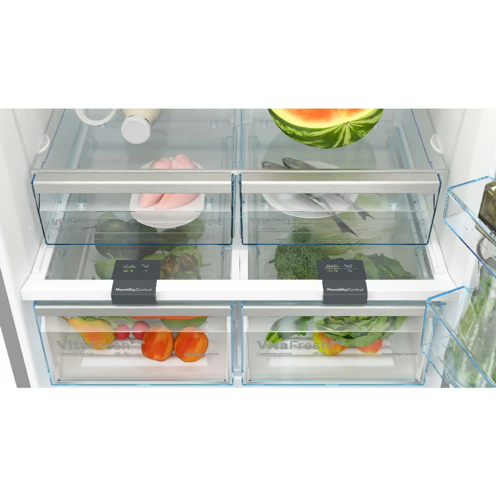 Bosch 631 LT AND TOTAL NO FROST combined freestanding refrigerator 86 CM STEEL KGN86VIEA