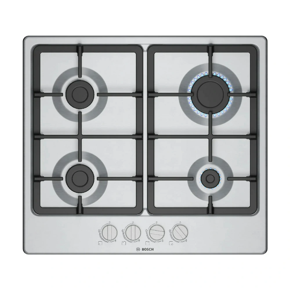 Bosch 4-Burner 60CM INOX PGP6B5K90 Gas Hob