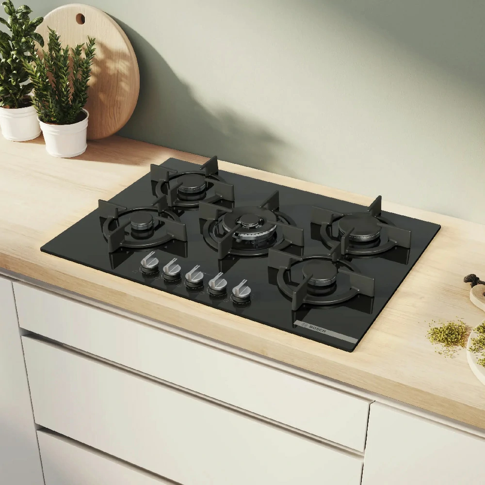 Bosch 5-burner gas stove 75CM BLACK PPQ7A6I15