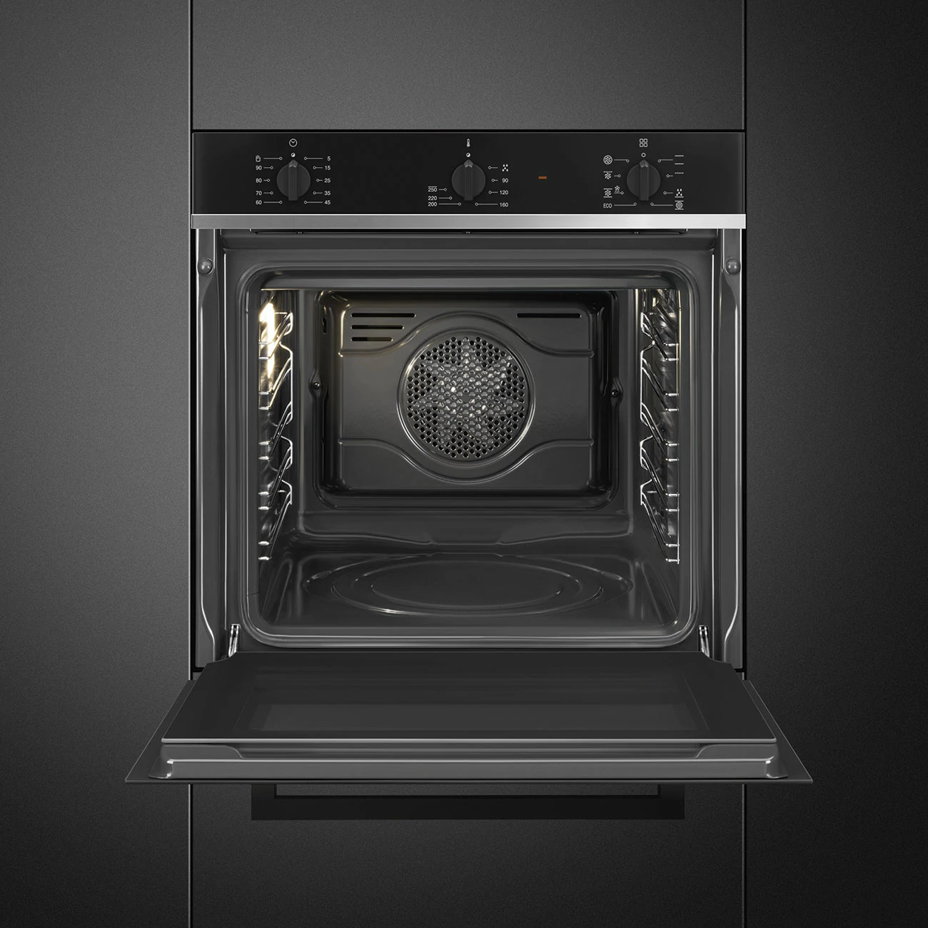 Forno ad incasso Smeg TERMOVENTILATO 3MAN. VAPORE 70LT 60CM NERO SF64M3TB