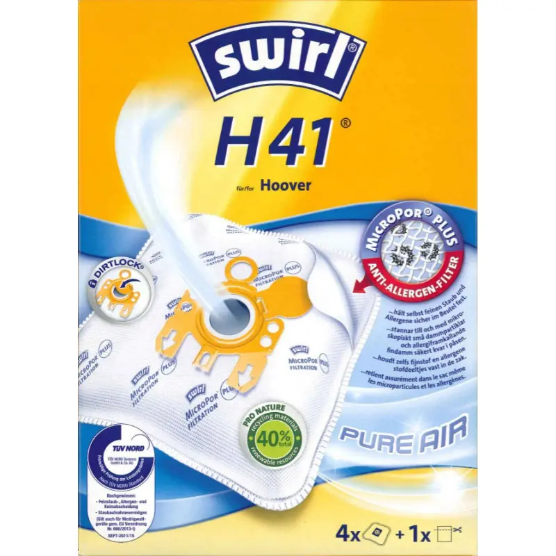 Sacchetti aspirapolvere H41 Swirl De Longhi