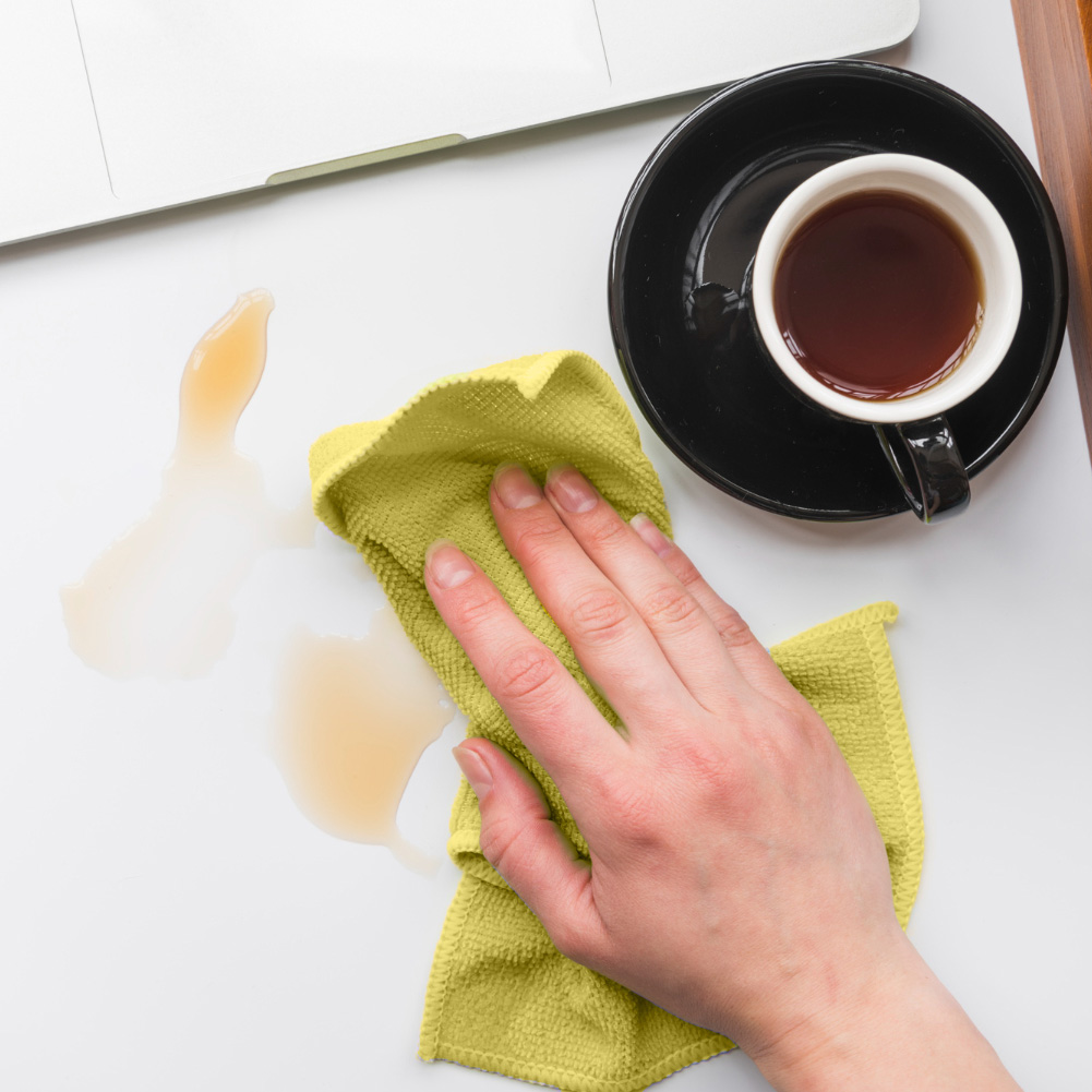 Angee yellow multi-purpose abrasive corner cloth