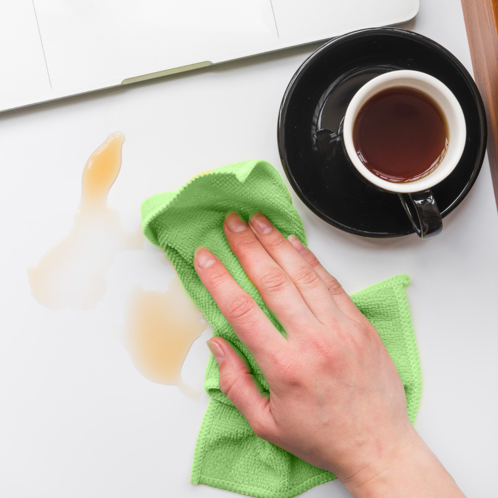 Angee green multi-purpose abrasive corner cloth