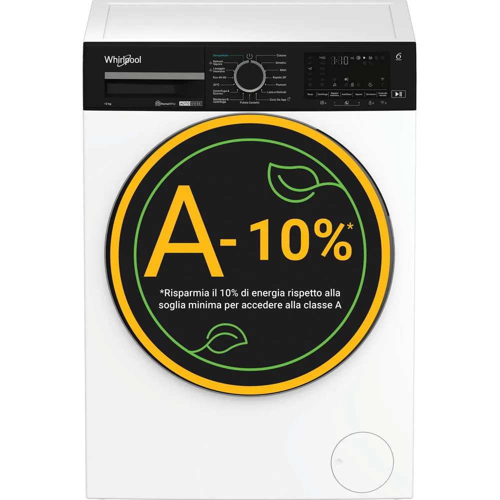 Washing machine 12 kg Whirlpool WIFI STEAM INVERTER 1400RPM WPM 27W ADS IT