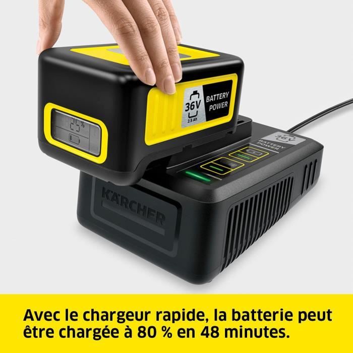 KARCHER POWER 36V/2.5 Ah battery with LCD screen and fast charger