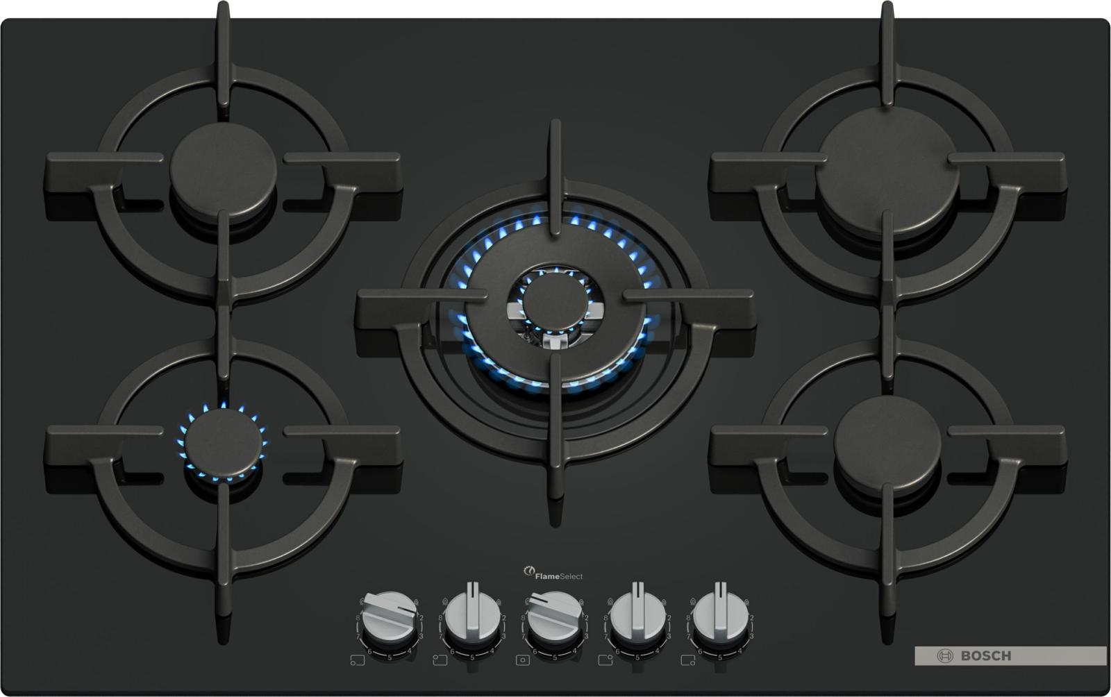 Bosch 5-burner gas stove 75CM BLACK PPQ7A6I15