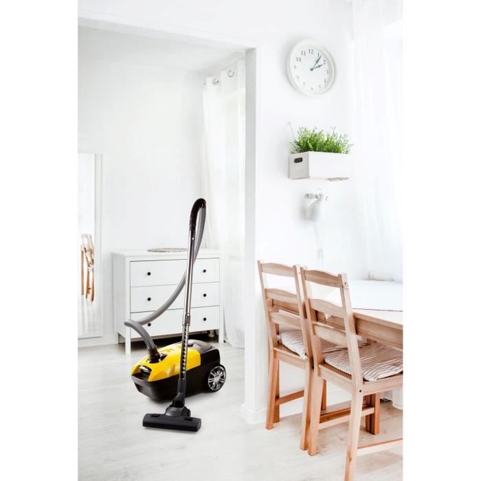DOMO DO7294S - Bin vacuum with bag - 5L - HEPA H13 filter - 73dB - Adjustable suction power - 90cm metal tube