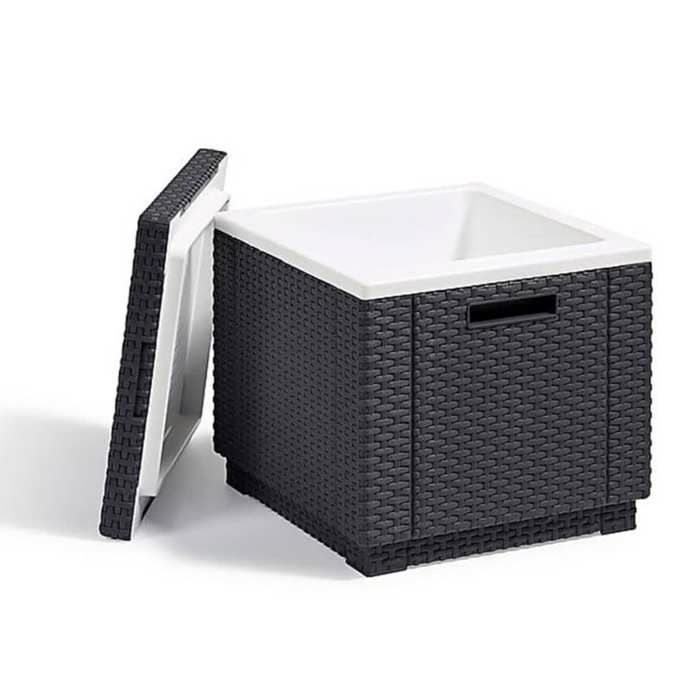 ALLIBERT woven resin coffee table - Grey