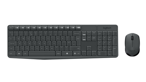 LOGITECH KIT TASTIERA+MOUSE WIRELESS USB NERO MK235 920-007913