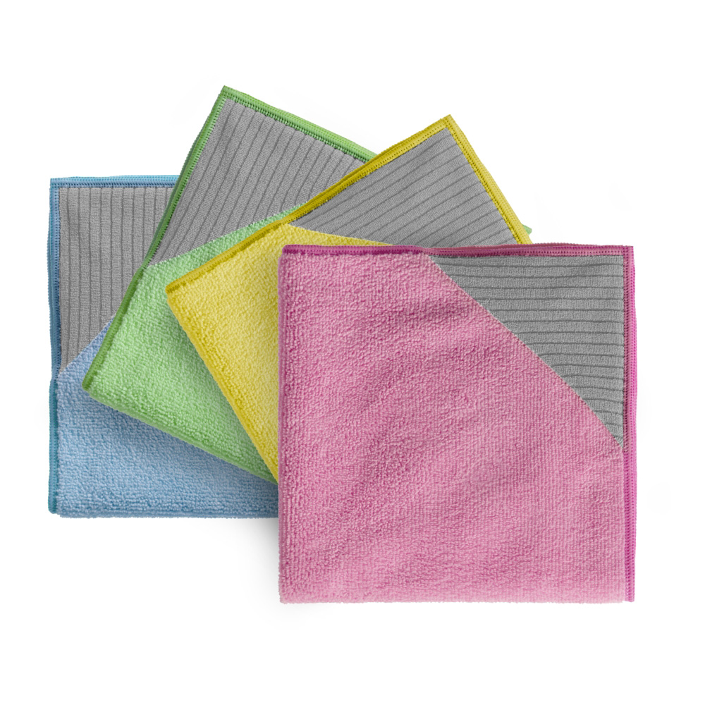 Angee red multi-purpose cloth with abrasive angle