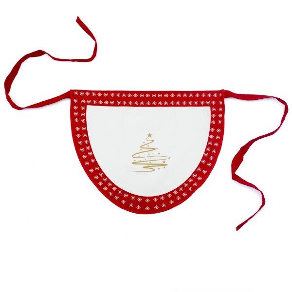 100% cotton kitchen apron 50 x 40 cm with Christmas pattern - Roccaraso