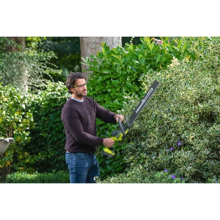 LINEA 18V hedge trimmer - in-line design - 50 cm blades - 24 mm distance - 1 lithium battery+ 18V 2.0 Ah and 1 battery charger 1.5 A