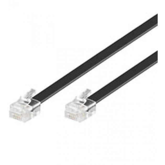 MANHATTAN CAVO TELEFONICO RJ11 MODULARE 2MT PER MODEM/TEL NERO RETAIL
