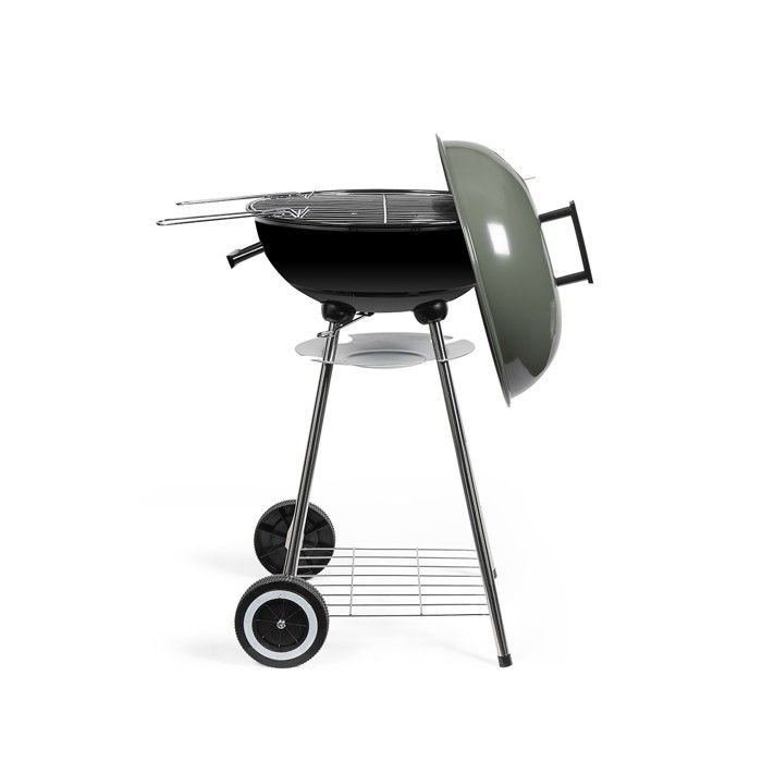 Charcoal barbecue - LIVOO - DOC172K - ø41 cm - Chromed steel grill - Height 69.5 cm - Handles - 2 toothed wheels