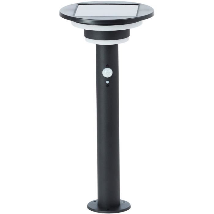 Outdoor terminal - BRILLIANT - GARVINA - LED and solar - Motion detector - Stainless steel and plastic - 4 W - Black