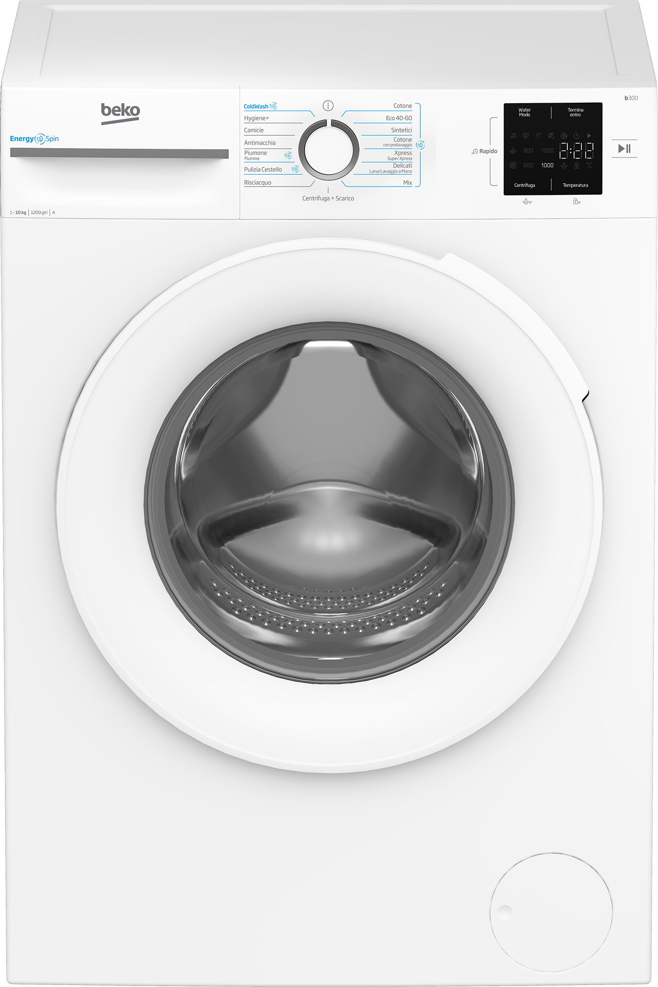 Beko ENERGYSPIN 1200 RPM STEAM 10 kg washing machine BMWU31021W