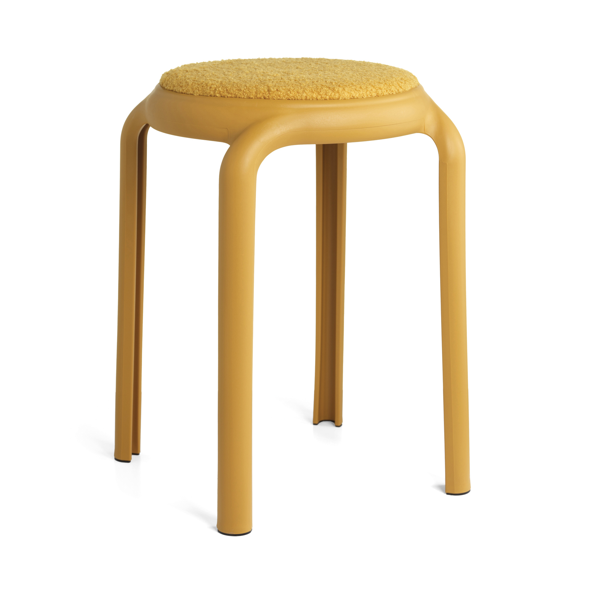 Stackable Stool With Boucle Seat - Relax