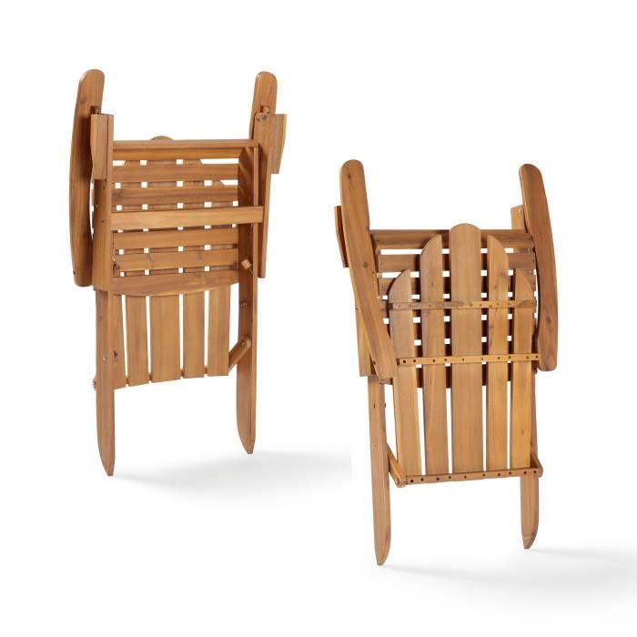 FSC acacia reclining garden chair - 72.5 x 89.5 x H.94 cm