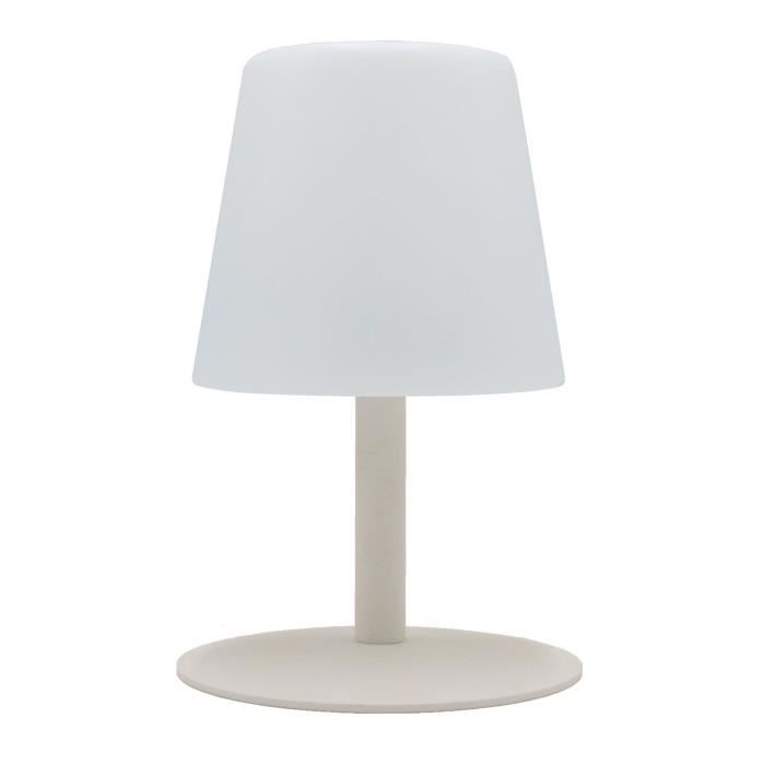 STANDY MINI CREAM Wireless table lamp with cream steel base - warm white/cool white LED base
