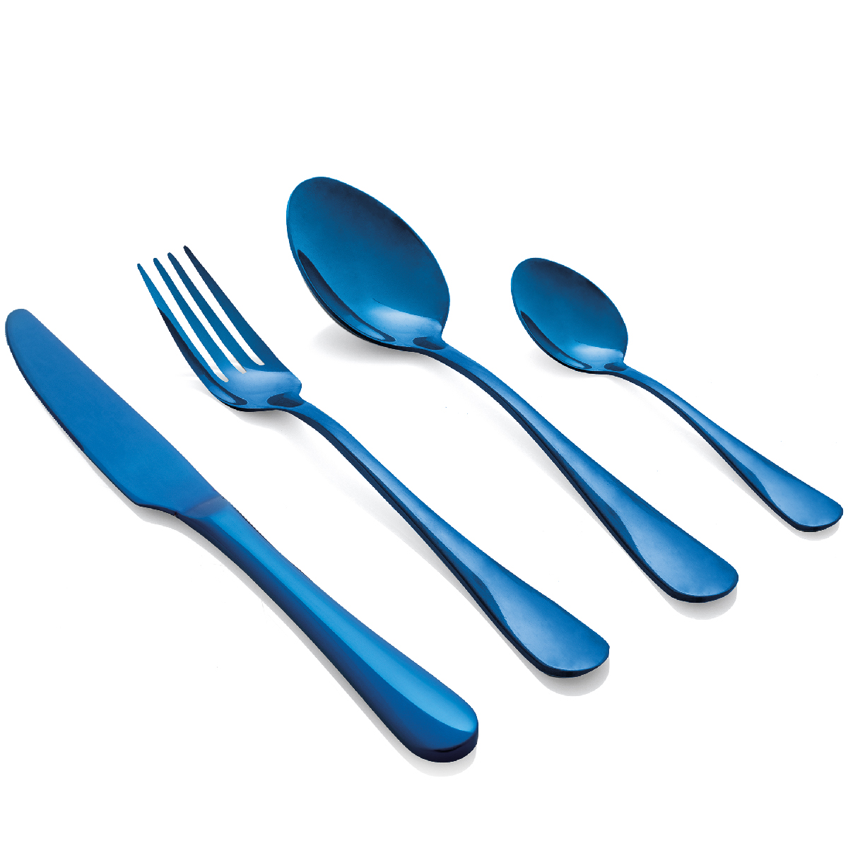 24 pc table cutlery set in polished PVD steel - Gourmet