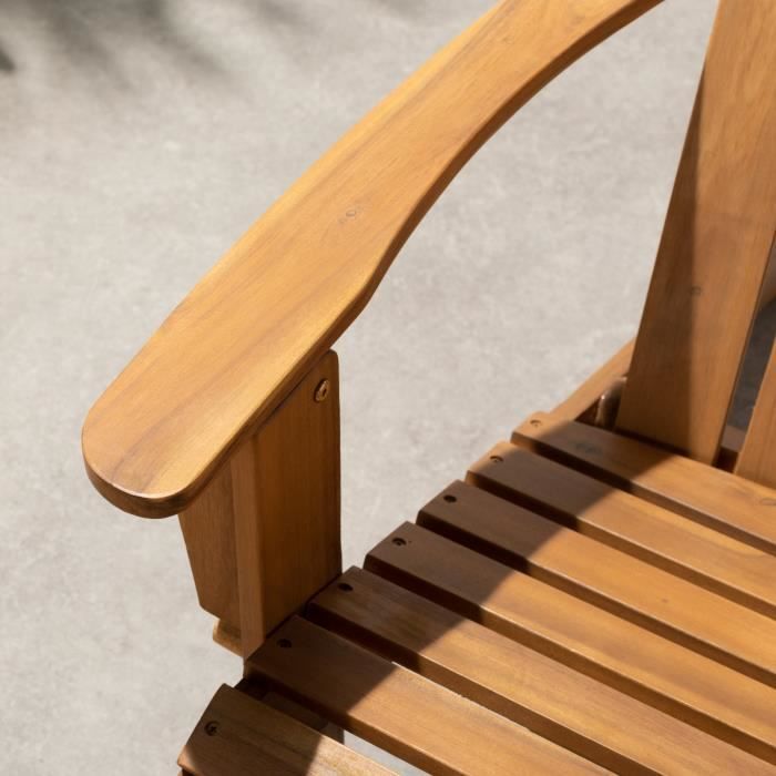 FSC acacia reclining garden chair - 72.5 x 89.5 x H.94 cm