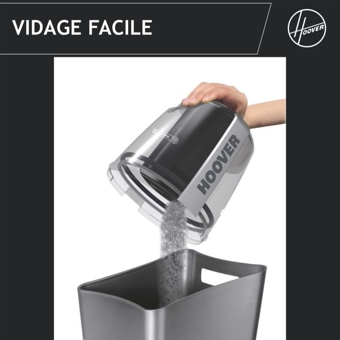 Bagless vacuum cleaner - HOOVER BR21HM - 700 W - Cassette: 2 L - 78 dBA