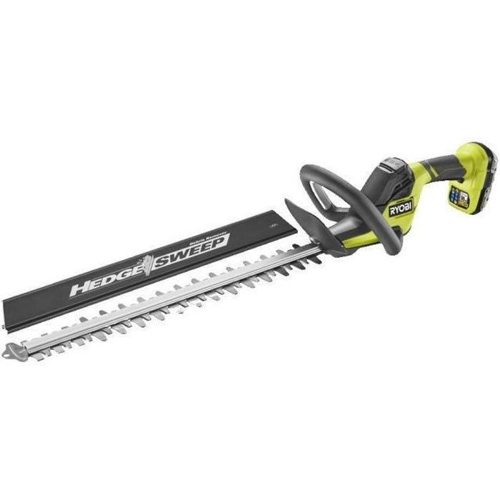 RYOBI LINEA RY18HT45A-120 ONE+ 18V cordless hedge trimmer - 45 cm blade - 1 18V 2.0 Ah battery and 1 battery charger