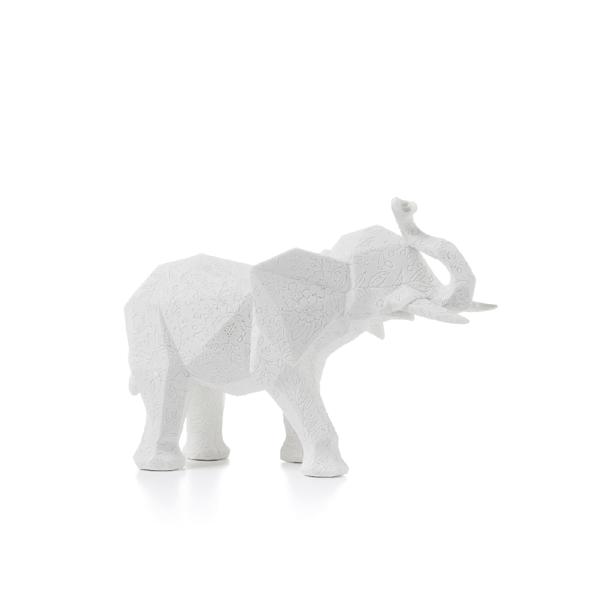 Elephant statue with relief decoration - Companion