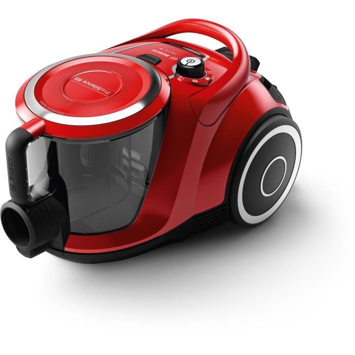 New! Sled bagless vacuum cleaner - BOSCH BGC41Q69 Series 6 - 600 W - ProSilence - 70 dB - 2.4 L container capacity - Red