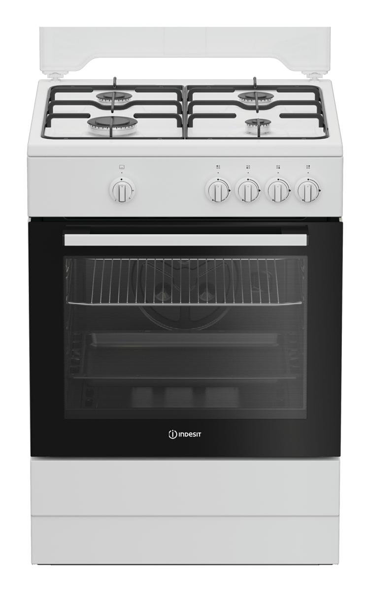 INDESIT 4 BRUCK GAS COOKER. 64LT 60x60 WHITE GAS OVEN I6GGKMW