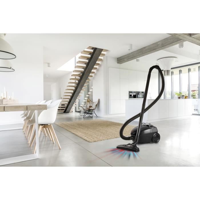 Domo do1033s - compact vacuum cleaner with 450W bag - Hepa10 filter. Range of action 7m. 1.5 liters Bagcacity.