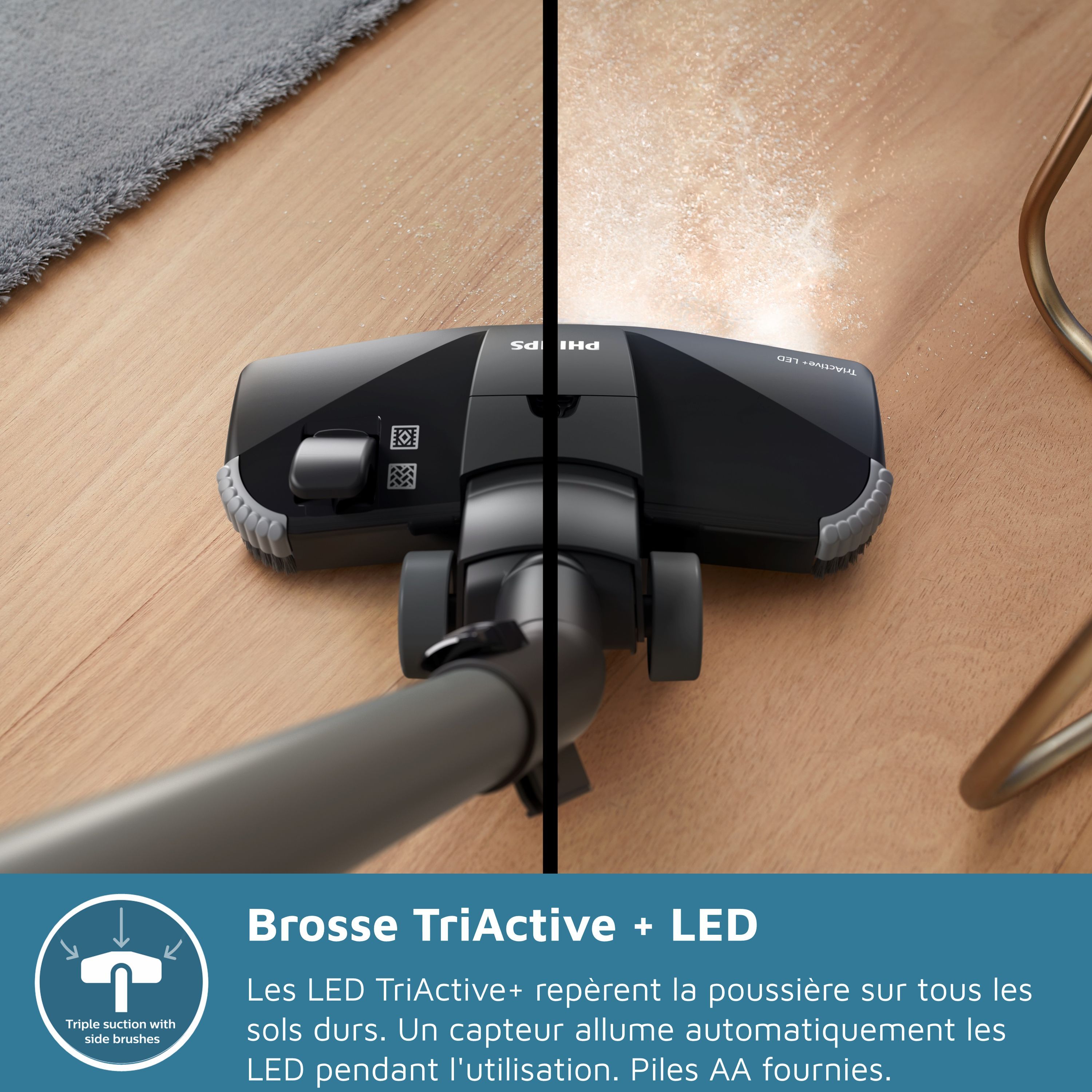 Handheld vacuum with bag - PHILIPS XD6122/12 - 900 W - 4 L - Polar white