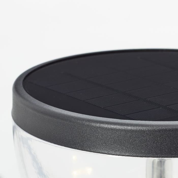 Outdoor terminal - BRILLIANT - TULIP - LED and solar - Motion detector - Stainless steel and plastic - 4 W - Black