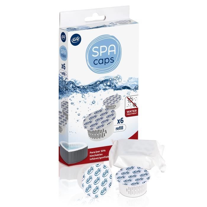 GRE SPA CAPS refills for disinfection of inflatable spas - Chlorine-free - 6 capsules