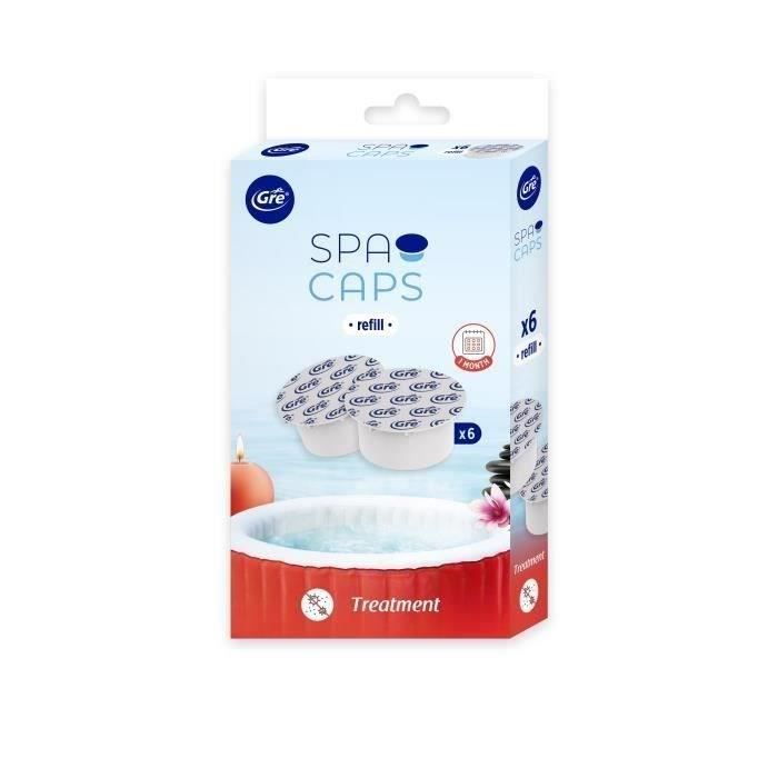 GRE SPA CAPS refills for disinfection of inflatable spas - Chlorine-free - 6 capsules