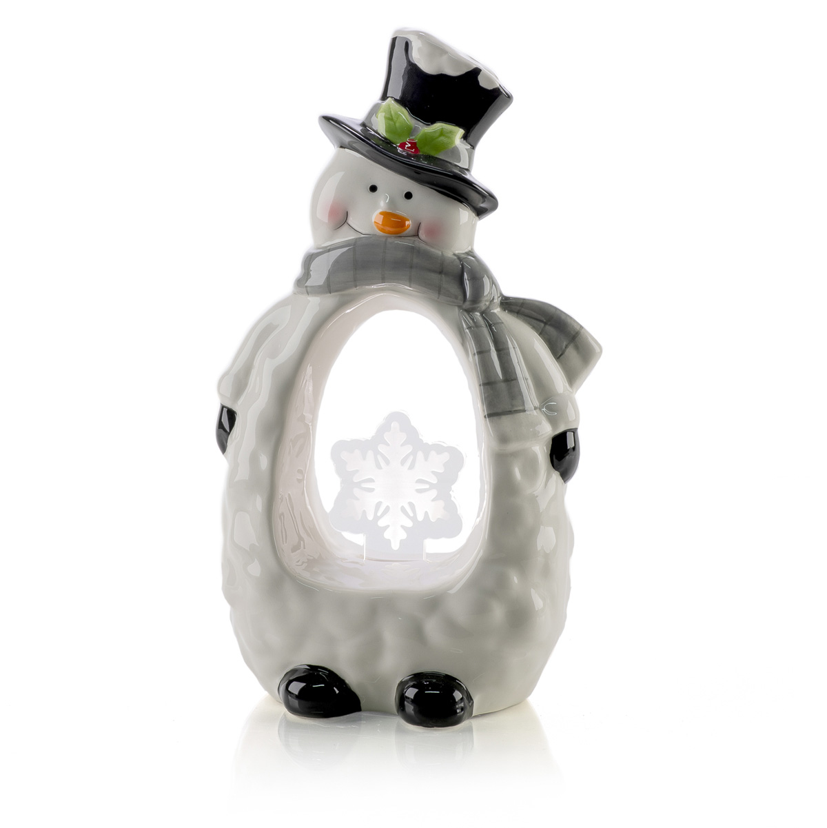 Porcelain/acrylic decoration with LED 14 x 8 x h 25 cm - Decor