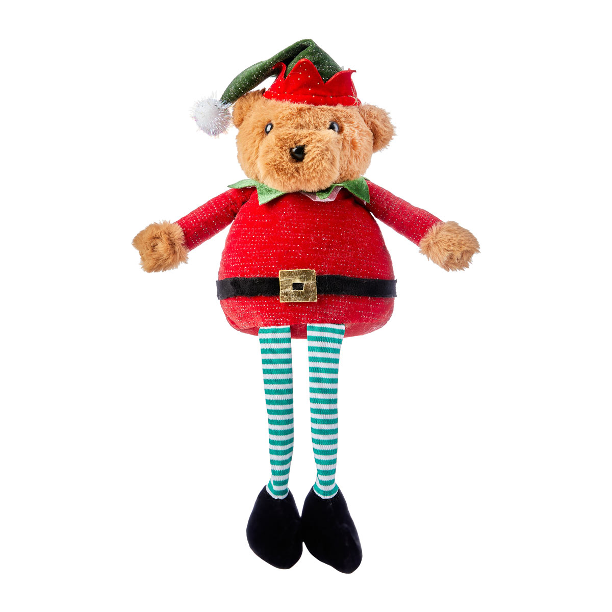 Elf bear dressed in red over fireplace/doorstop. 26 x 11 x h 44 cm - Elf
