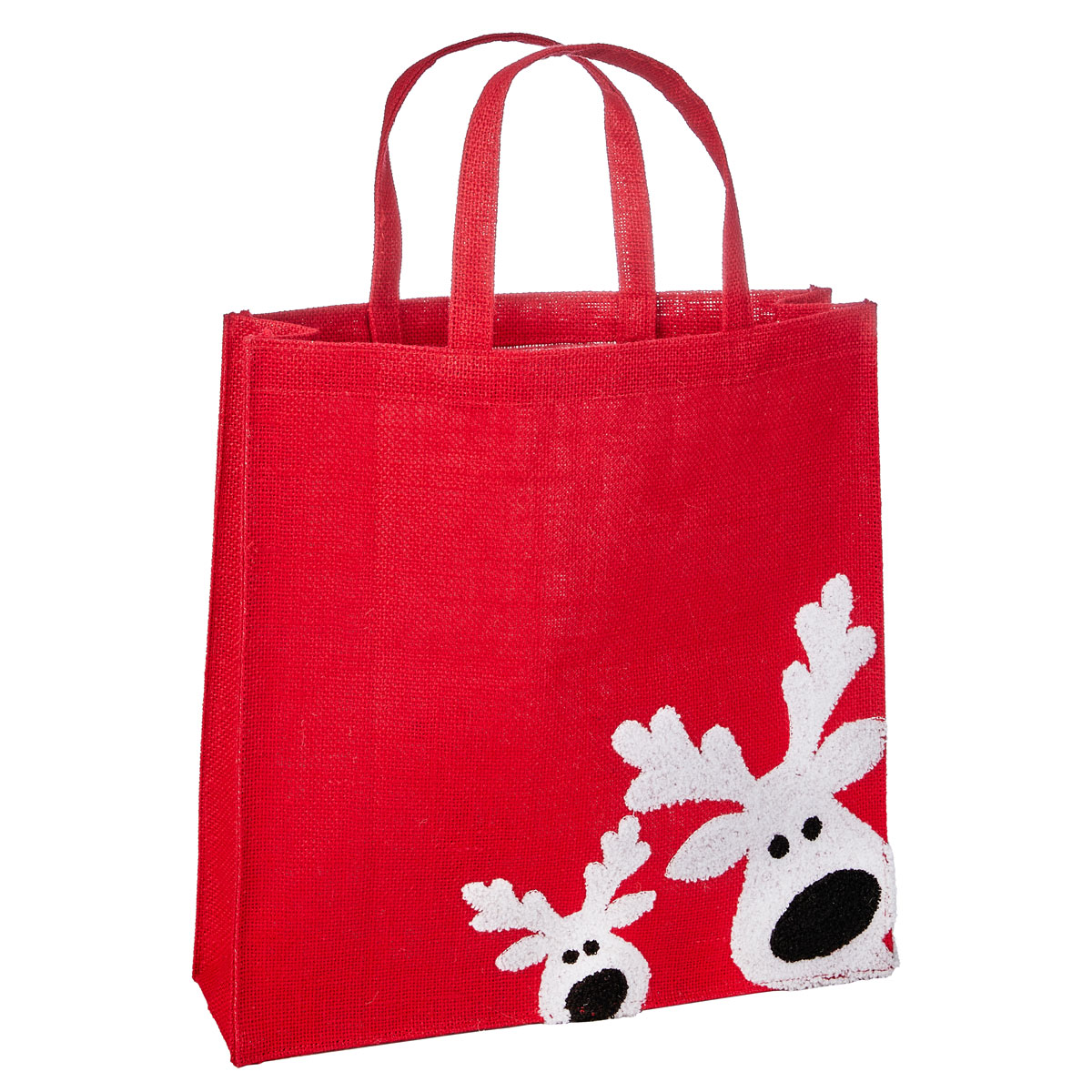 Red polyester shopper with handles • 35 x 10 x h 35 cm - Shopping Time