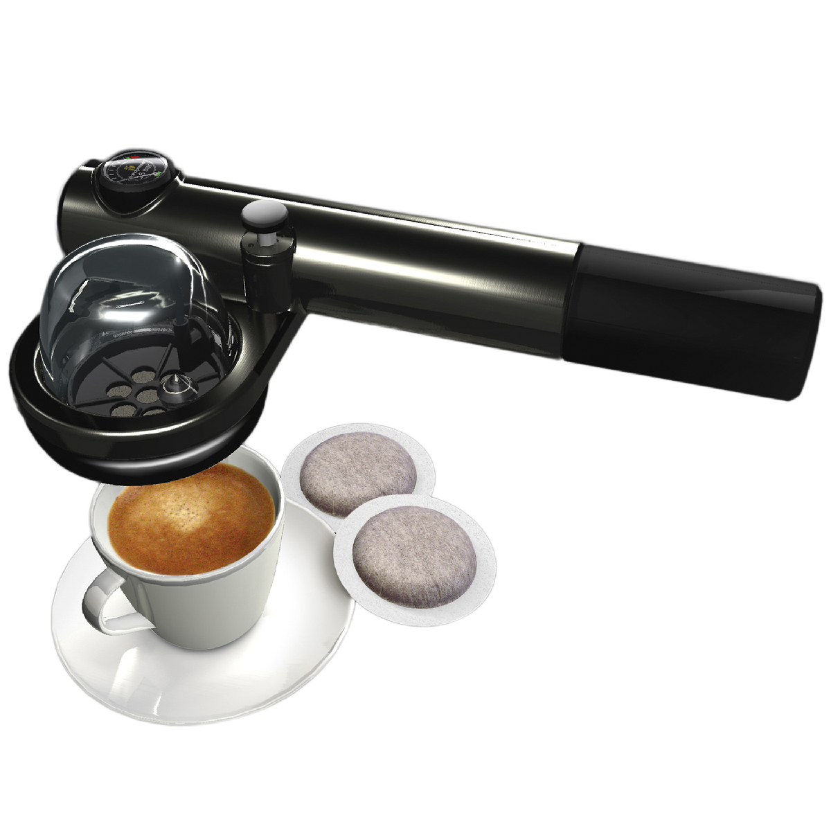 Portable espresso machine in ABS and steel 22 x 10 x 7 cm - Coffee lovers