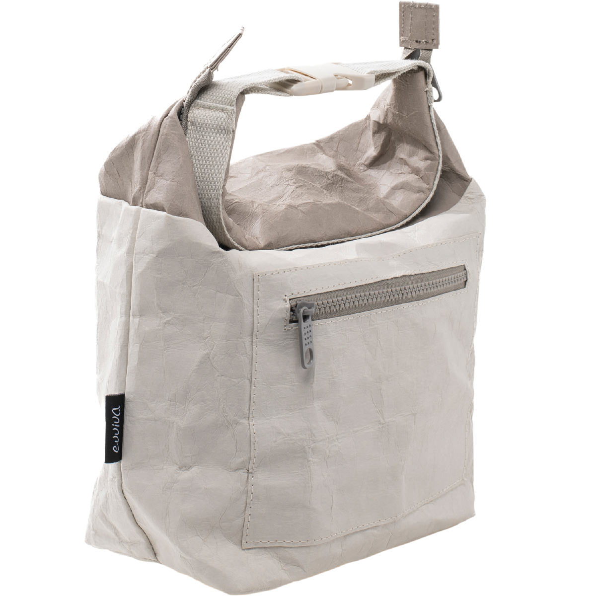 Thermal bag - lunch bag with front pocket and zip, outside in kraft paper and inside in PEVA/EVA 24 x 12 x h 34 cm - 6 l - Subway