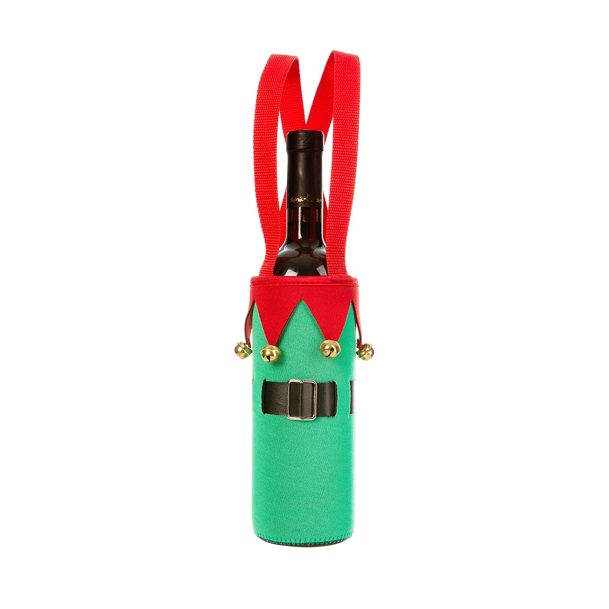 Neoprene bottle holder h 18 cm - Evergreen