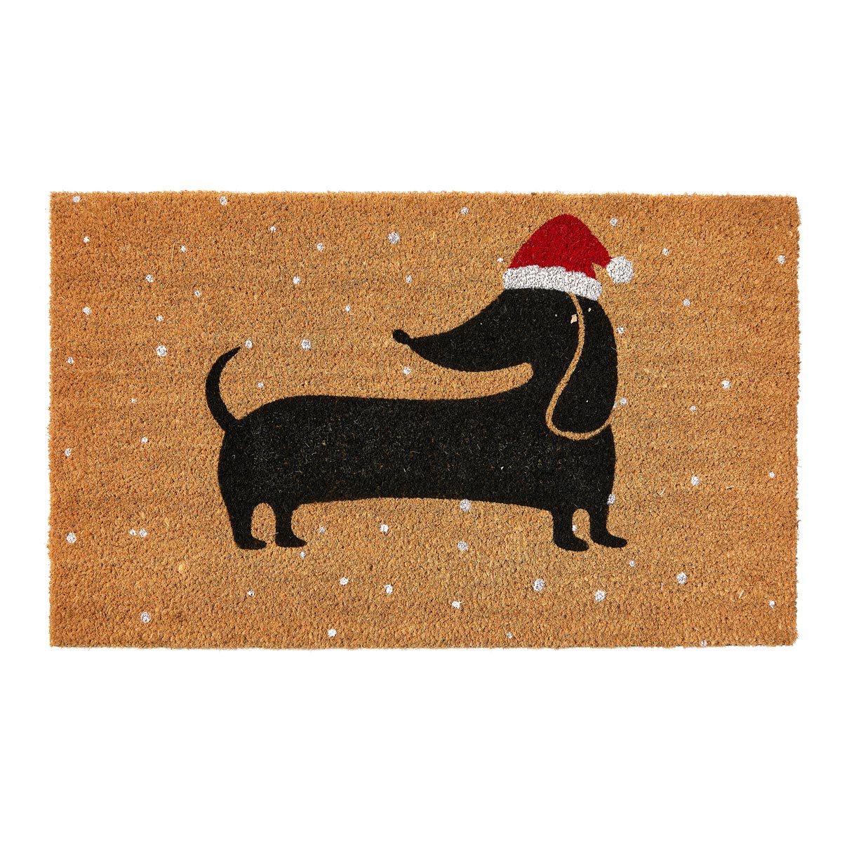 Coconut fiber doormat with dachshund design • 45 x 75 cm - Welcoco