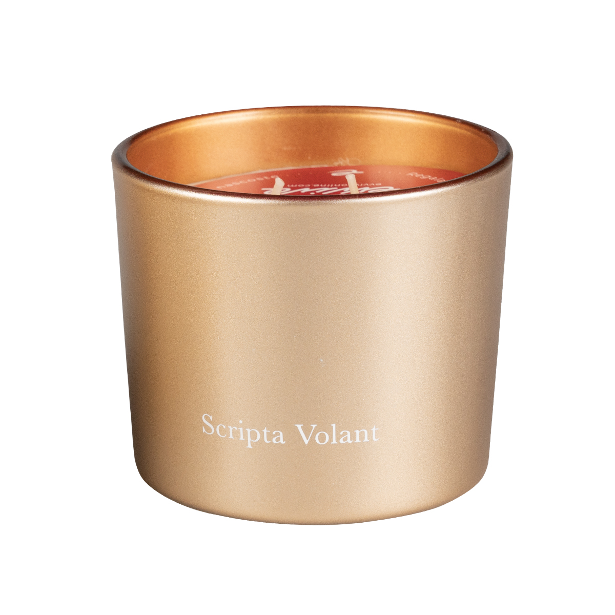 GOLD “Vanilla and Cinnamon” scented candle with secret message - Scripta Volant