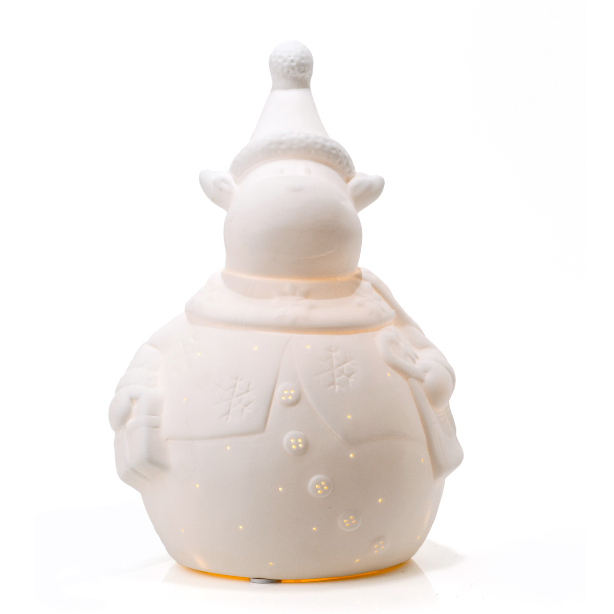 Ceramic lamp in the shape of a Christmas elk Ø 16 x h 25 cm - 40W - Oslo