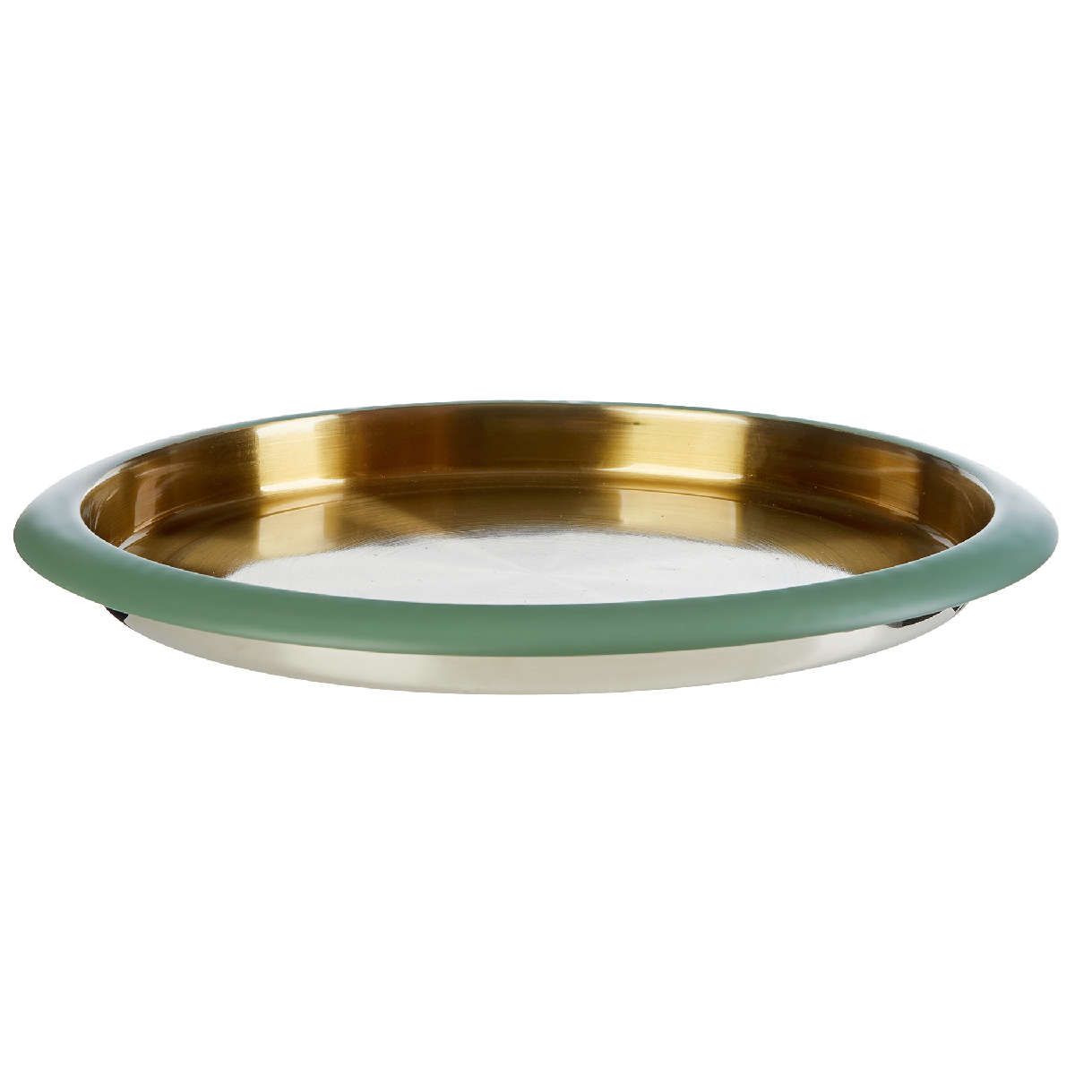 Steel tray Ø 35 x h 3 cm - Wine&co